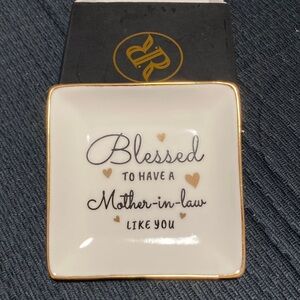 Gold-Trimmed Jewelry Dish